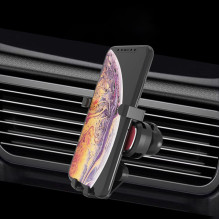 Gravitacijos išmaniojo telefono automobilinis laikiklis oro išleidimo angai su oro gaivikliu juodas (YC06) Gravitacijos išmaniojo telefono automobilinis laikiklis oro išleidimo angai su oro gaivikliu juodas (YC06)