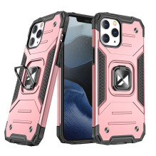 Wozinsky Ring Armor Case Kickstand Tvirtas tvirtas dangtelis, skirtas iPhone 13 Pro Rose