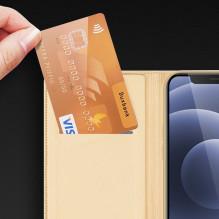 Dux Ducis Skin Pro Bookcase tipo dėklas skirtas iPhone 13 mini golden