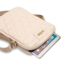 Guess Bag GUTB10QLPK 10' rožinis / rožinis dygsniuotas planšetinių kompiuterių krepšys