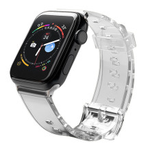 Silikoninis dirželis su šviesa Apple Watch 38/40 mm - juodas
