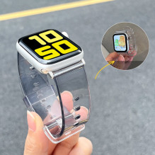 Silikoninis dirželis su šviesa Apple Watch 38/40 mm - juodas