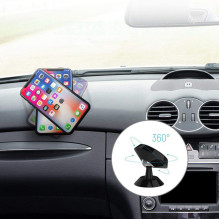 Wozinsky Magnetic Car Mount for Dashboard 360 Self-Adhesive Black (WMH-05)