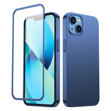 Joyroom 360 Full Case front and back cover for iPhone 13 + tempered glass screen protector blue (JR-BP927 blue) Joyroom 360 Full Case front and back cover for iPhone 13 + tempered glass screen protector blue (JR-BP927 blue)