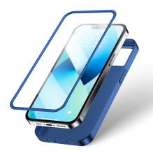 Joyroom 360 Full Case front and back cover for iPhone 13 + tempered glass screen protector blue (JR-BP927 blue) Joyroom 360 Full Case front and back cover for iPhone 13 + tempered glass screen protector blue (JR-BP927 blue)