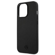 Mercedes Leather Meshed Metal Logo Case for iPhone 13 Pro / iPhone 13 - Black Mercedes Leather Meshed Metal Logo Case for iPhone 13 Pro / iPhone 13 - Black