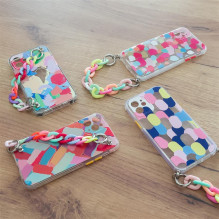 Color Chain Case gel flexible elastic case cover with a chain pendant for Samsung Galaxy A22 5G multicolour (1) Color Chain Case gel flexible elastic case cover with a chain pendant for Samsung Galaxy A22 5G multicolour (1)
