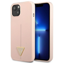 Guess GUHCP13SSLTGP iPhone 13 mini 5.4" pink / pink hardcase Silicone Triangle