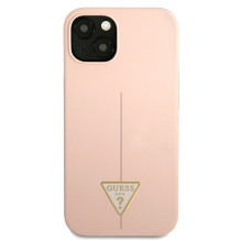 Guess GUHCP13SSLTGP iPhone 13 mini 5.4" pink / pink hardcase Silicone Triangle