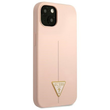 Guess GUHCP13SSLTGP iPhone 13 mini 5.4" pink / pink hardcase Silicone Triangle