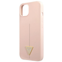 Guess GUHCP13SSLTGP iPhone 13 mini 5.4" pink / pink hardcase Silicone Triangle