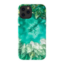 Kingxbar Agate serijos dėklas dekoruotas spausdinta Agate iPhone 12 mini žalia