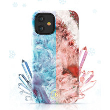 Kingxbar Agate Series case decorated printed Agate iPhone 12 mini green