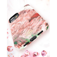 Kingxbar Agate serijos dėklas dekoruotas spausdinta Agate iPhone 12 mini žalia