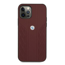 BMW odinis perforuotas „iPhone 12 Pro Max“ dėklas – raudonas