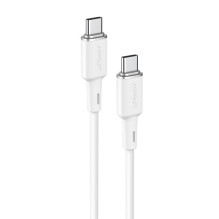 Acefast C2-03-CC USB-C - USB-C PD QC kabelis 60W 3A 480Mb / s 1,2m - baltas