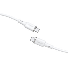 Acefast C2-03-CC USB-C - USB-C PD QC kabelis 60W 3A 480Mb / s 1,2m - baltas