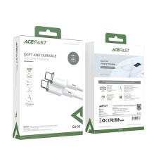 Acefast C2-03-CC USB-C - USB-C PD QC cable 60W 3A 480Mb / s 1.2m - white