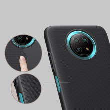 Nillkin Super Frosted Shield sustiprintas dėklo dangtelis skirtas Xiaomi Redmi Note 9T 5G juodas