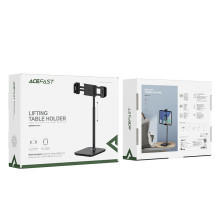 Acefast teleskopinis telefono ir planšetinio kompiuterio laikiklis (135-230 mm pločio) stalui 360° juodas (E4 juodas)