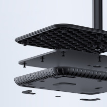 Acefast teleskopinis telefono ir planšetinio kompiuterio laikiklis (135-230 mm pločio) stalui 360° juodas (E4 juodas)