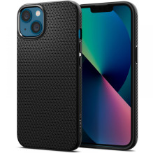 Spigen Liquid Air iPhone 13 dėklas – matinės juodos spalvos