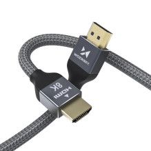„Wozinsky“ HDMI 2.1 kabelis 8K 60 Hz 48 Gbps / 4K 120 Hz / 2K 144 Hz 1 m sidabrinis (WHDMI-10)