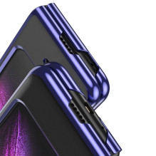 Plating Case kietas dėklas Galvaninis rėmas Dangtis Samsung Galaxy Fold mėlynas