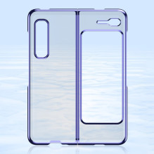 Plating Case kietas dėklas Galvaninis rėmas Dangtis Samsung Galaxy Fold mėlynas