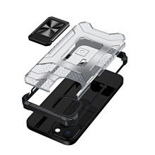 Crystal Ring Case Kickstand Tvirtas tvirtas dangtelis iPhone 13 mini juodas
