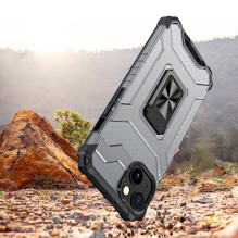 Crystal Ring Case Kickstand Tvirtas tvirtas dangtelis iPhone 13 mini juodas