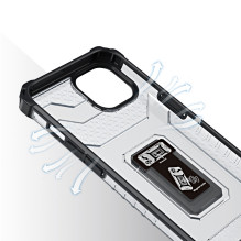 Crystal Ring Case Kickstand Tvirtas tvirtas dangtelis iPhone 13 mini juodas