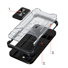 Crystal Ring Case Kickstand Tvirtas ir tvirtas dangtelis, skirtas iPhone 13 Pro Max žalias