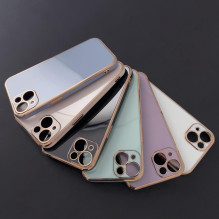 Lighting Color Case for Samsung Galaxy A12 5G gold frame gel cover white Lighting Color Case for Samsung Galaxy A12 5G gold frame gel cover white