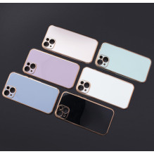 Lighting Color Dėklas, skirtas Samsung Galaxy A12 5G aukso rėmo gelio dangtelis baltas Lighting Color Dėklas, skirtas Samsung Galaxy A12 5G aukso rėmo gelio dangtelis baltas