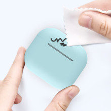„AirPods 2“ / „AirPods 1“ silikoninis minkštas ausinių dangtelis, rožinis dėklas (C dėklas)