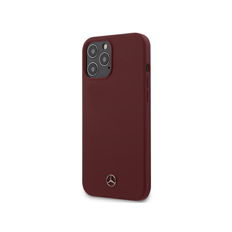 „Mercedes“ silikoninis dėklas „iPhone 12 Pro Max“ – raudonas