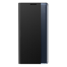 Sleep Case Knygų lentynos tipo dėklas su išmaniuoju langu, skirtas iPhone 13 Pro juodas