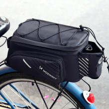 Wozinsky Bike Pannier Rack Bag with Shoulder Strap 9L (Rain Cover Included) Black (WBB22BK)