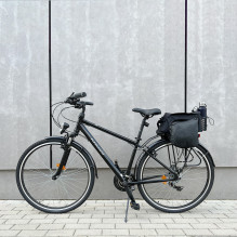 Wozinsky Bike Pannier Rack Bag with Shoulder Strap 9L (Rain Cover Included) Black (WBB22BK)