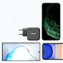Choetech GaN USB Type C sieninis įkroviklis 61W Power Delivery juodas (Q6006)