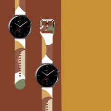 Dirželis Moro, skirtas Samsung Galaxy Watch 40 / 41 / 42 / 43 / 44 mm silikoninės apyrankės laikrodžio apyrankė - 4 rašt