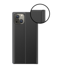 Sleep Case Knygų lentynos tipo dėklas su išmaniuoju langu, skirtas iPhone 13 mini mėlynai