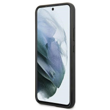 AMG anglies pluošto juostelių ir reljefinis dėklas, skirtas „Samsung Galaxy S22+“ – juodas