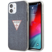 Guess GUHCP12SPCUJULDB iPhone 12 mini 5.4" navy / dark blue hardcase Jeans Collection