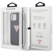 Guess GUHCP12SPCUJULDB iPhone 12 mini 5,4 colio tamsiai mėlynos spalvos kieto dėklo džinsų kolekcija