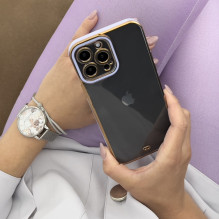 Madingas dėklas, skirtas iPhone 13 Pro Max Gold Frame gelio dangtelis, raudonas Madingas dėklas, skirtas iPhone 13 Pro Max Gold Frame gelio dangtelis, raudonas