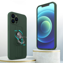 Ring Case silikoninis dėklas su pirštų laikikliu ir stovu Xiaomi Redmi Note 11 Pro raudonas