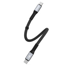 Dudao L10C USB-C – USB-C PD laidas 100W 5A 0,23m – juodas Dudao L10C USB-C – USB-C PD laidas 100W 5A 0,23m – juodas