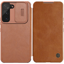 Nillkin Qin Leather Pro Case Dėklas, skirtas Samsung Galaxy S22+ (S22 Plus) Camera Protector Dėklas Dėklas Flip Case Rud Nillkin Qin Leather Pro Case Dėklas, skirtas Samsung Galaxy S22+ (S22 Plus) Camera Protector Dėklas Dėklas Flip Case Rud